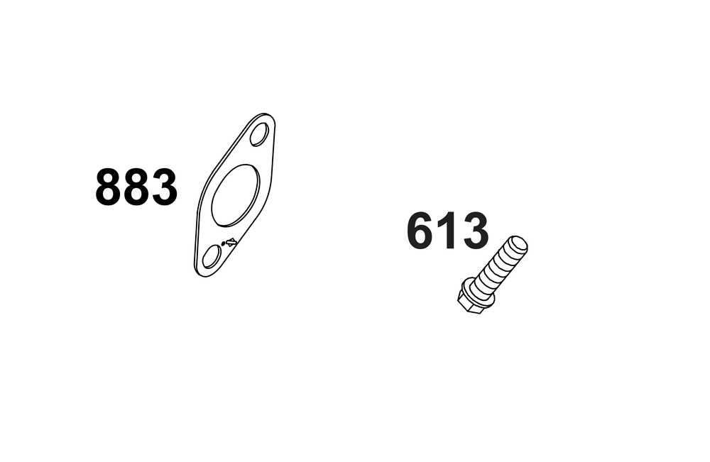 Exhaust Group Diagram and Parts List for 44T977-0055-B5 400000 - 699999 Briggs and Stratton Engine